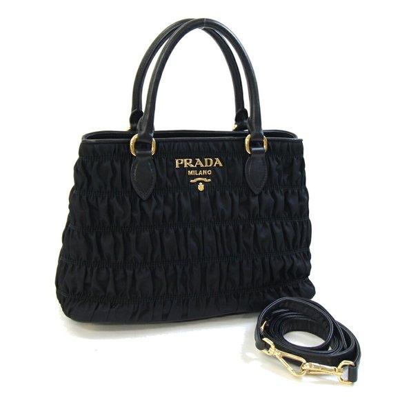 PRADA Black Leather Shoulder Bag - Picture 1 of 10